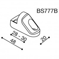 Montážní adaptér BS777B pro zpětná zrcátka RIZOMA do kapotáže - pro motocykly TRIUMPH a YAMAHA, černý